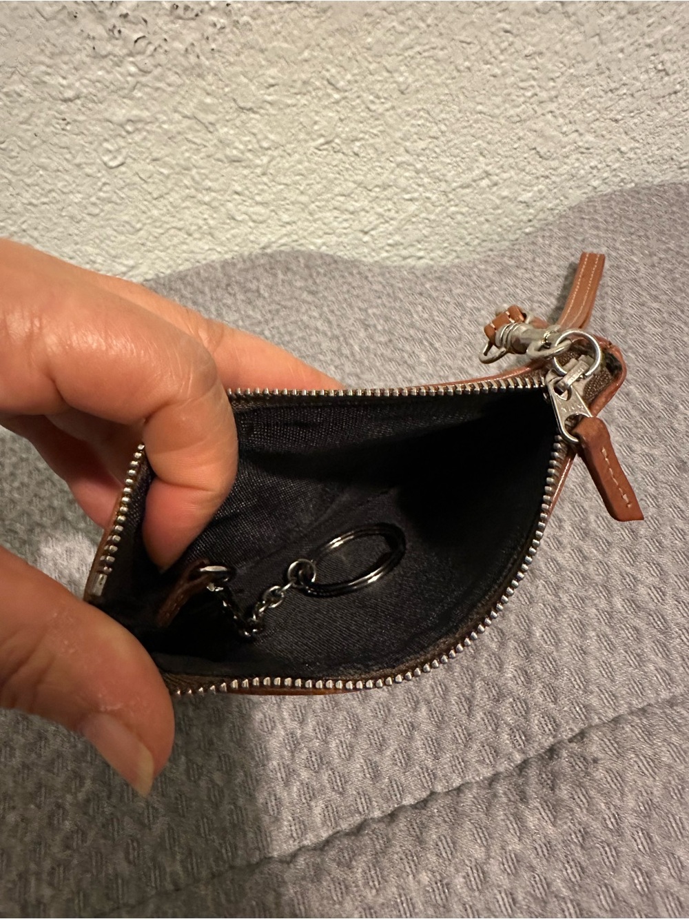 Dooney & Bourke Monogram Brown Canvas Wristlet - Picture 6 of 8